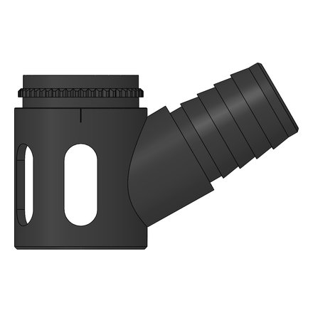 Microstop vacuum skirt with slotted window