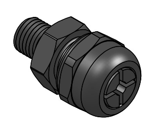 Wescon WES1605 threaded drill collet, assembled, with 1/4-28 thread and collet nut