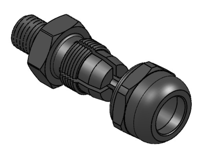 Wescon WES1605 threaded drill collet, exploded view showing the collet and collet nut