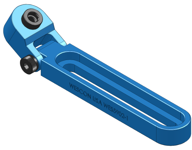 Wescon WES5902 up-down swivel drill bar for threaded bushings
