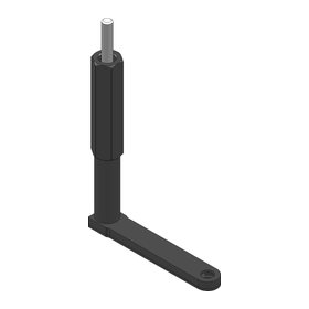 Wescon WES965 pancake drill attachment, straight long reach, 3.05 in drill offset, long hex grip handle